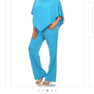 LAST ONE Women Plus Size Short Sleeve One-Piece Lose Wide Leg Pants Jumpsuit